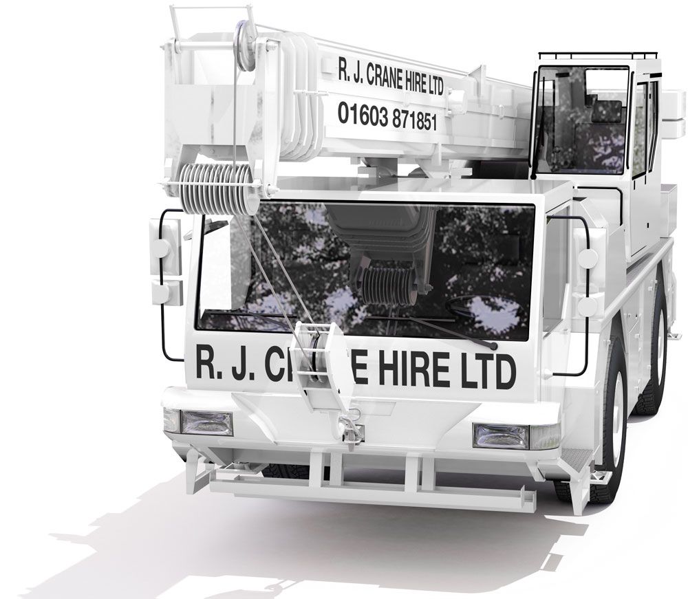 RJ Crane Hire vehicle
