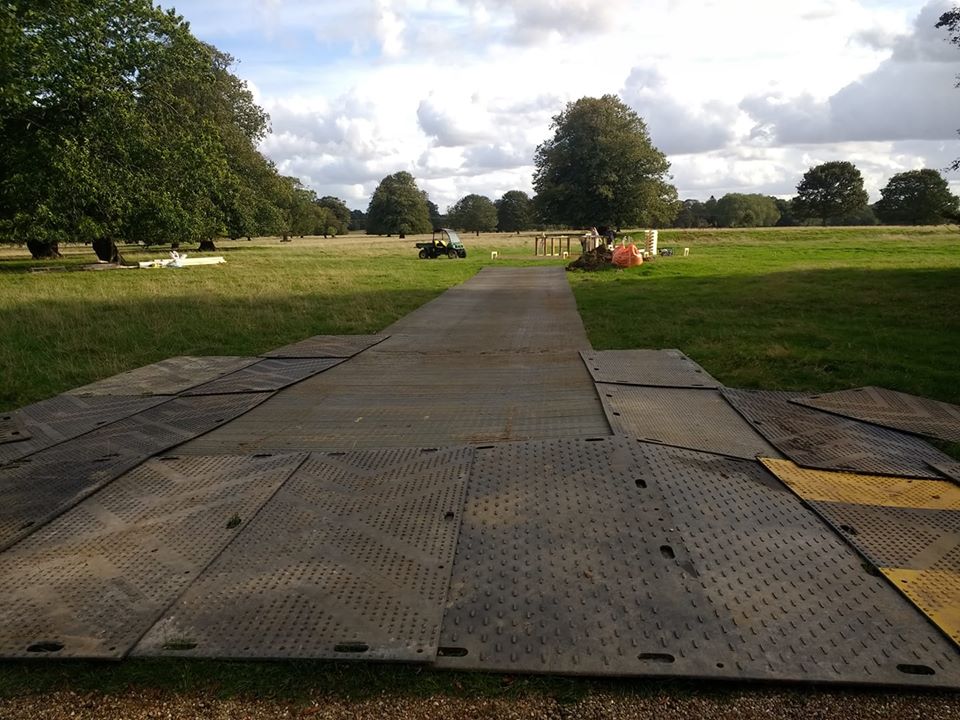 Rollout trackway in use on site